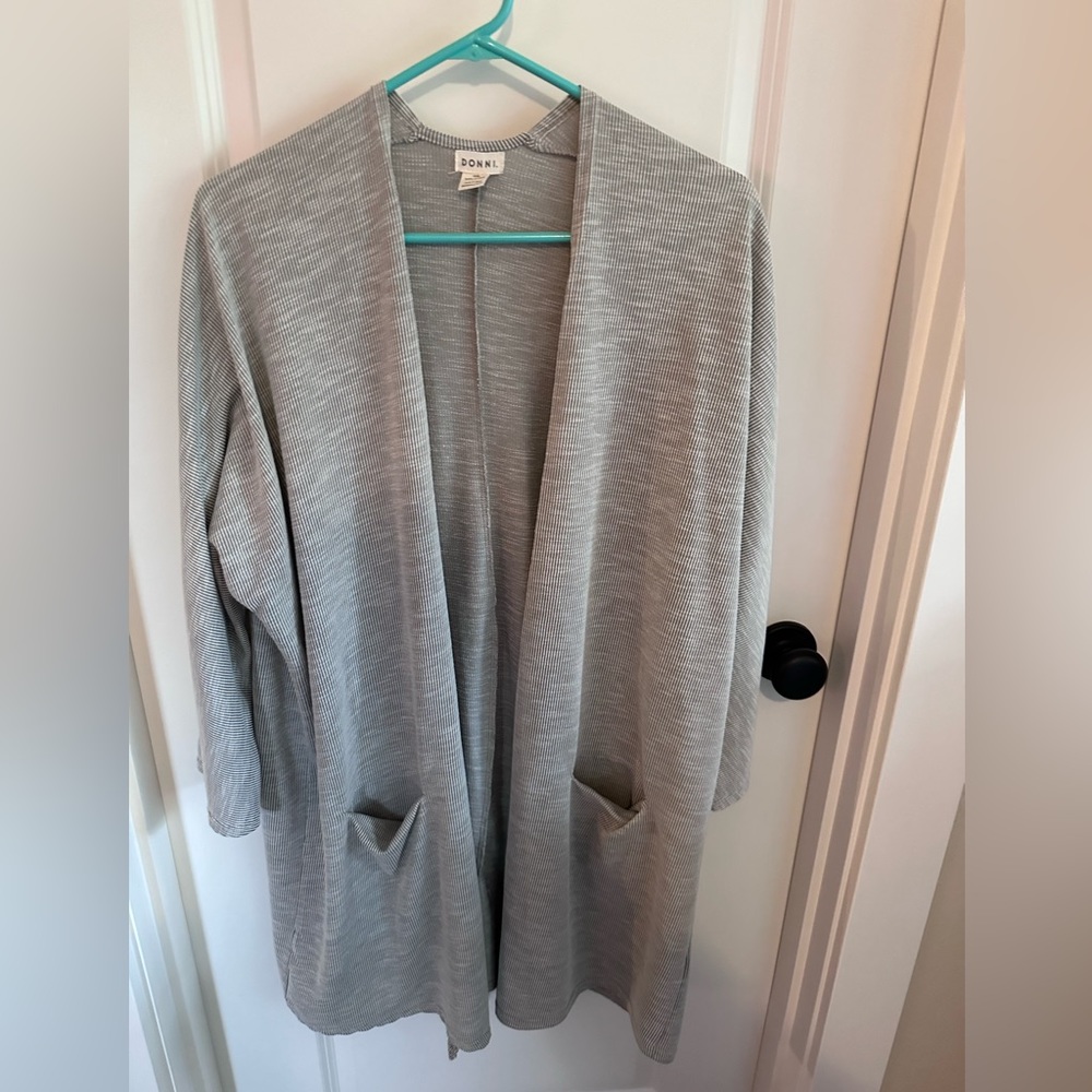 Donni. ribbed sweater coat. One size fits all-plus size